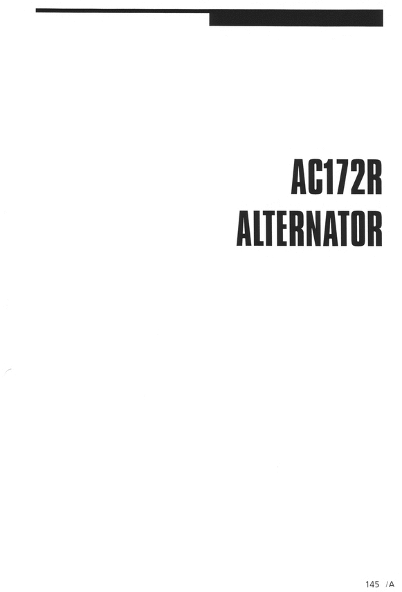 Product picture WORKSHOP MANUAL AC172R Alternator