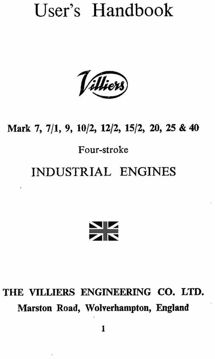 Product picture Villiers 7 to 40  Operators and Parts Book